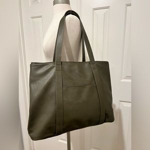 Universal Thread Dark Olive Green Vegan Leather Everything Bag